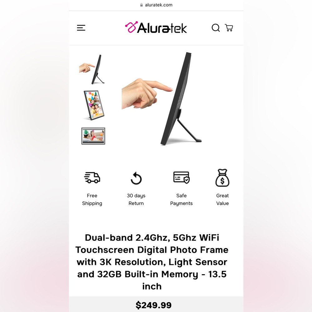 Aluratek share the memory frame